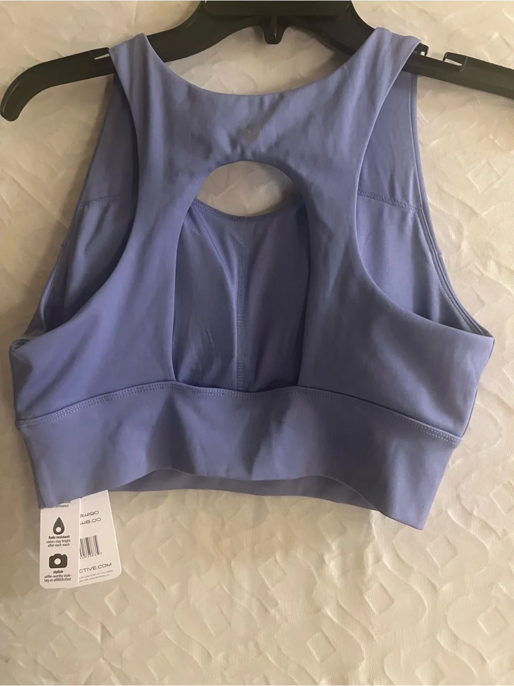 RBX Lavender High-Neck Racerback Sports Bra